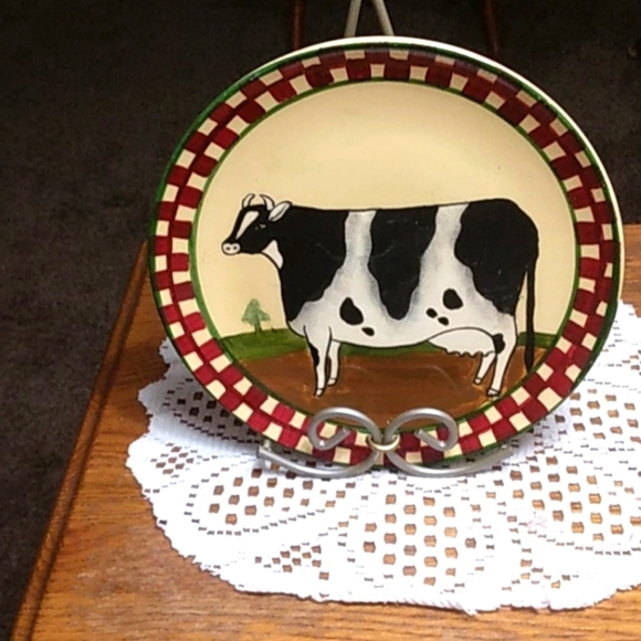 Decor Cow Plate - Picture 1 of 4